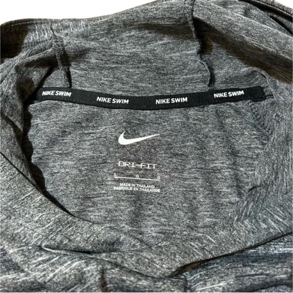 Nike Swim Dri-Fit UPF 40+ Men’s Large Hoodie Pullover Heather Gray Lightweight - Picture 6 of 7